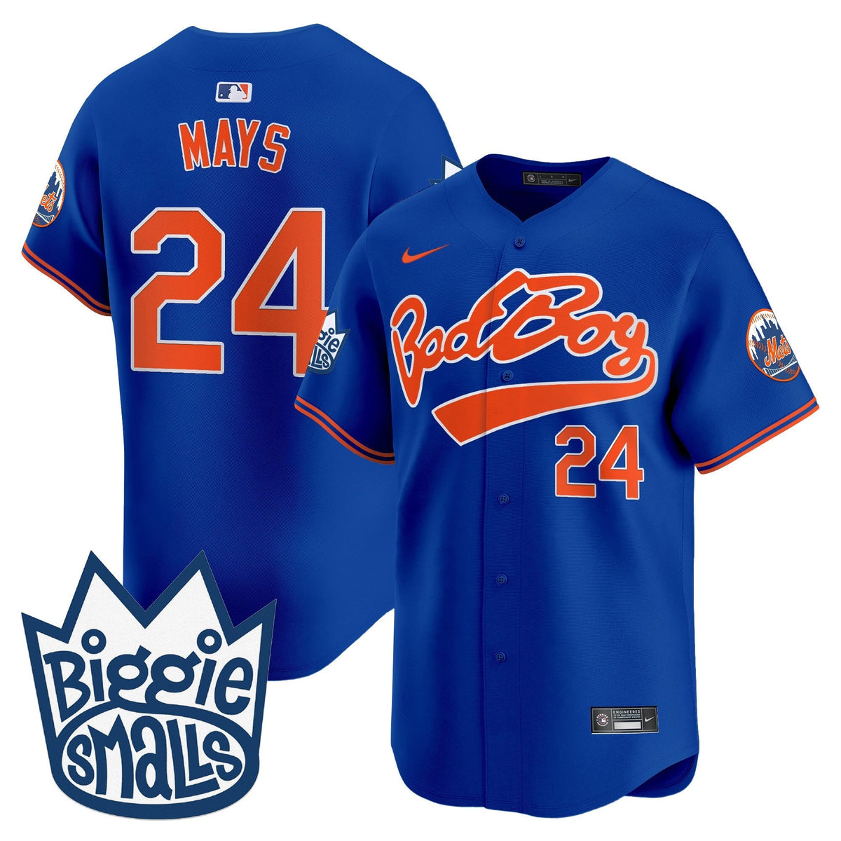 Men's Mets Biggie Smalls Vapor Premier Limited Jersey - All Stitched