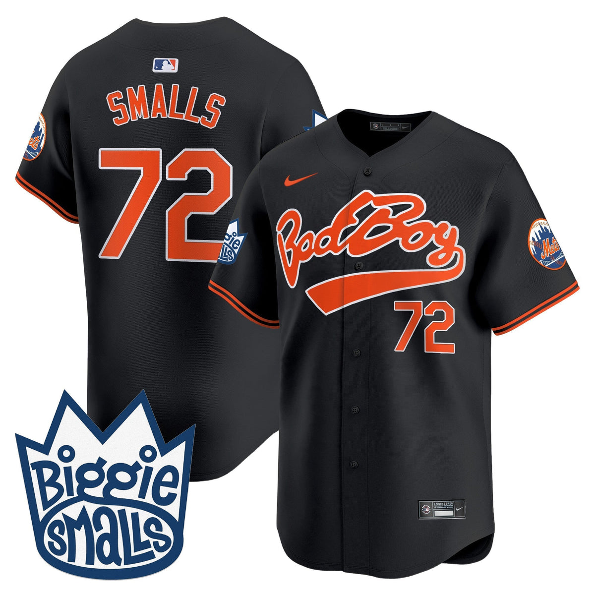 Men's Mets Biggie Smalls Vapor Premier Limited Jersey - All Stitched