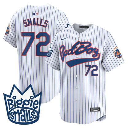 Men's Mets Biggie Smalls Vapor Premier Limited Jersey - All Stitched