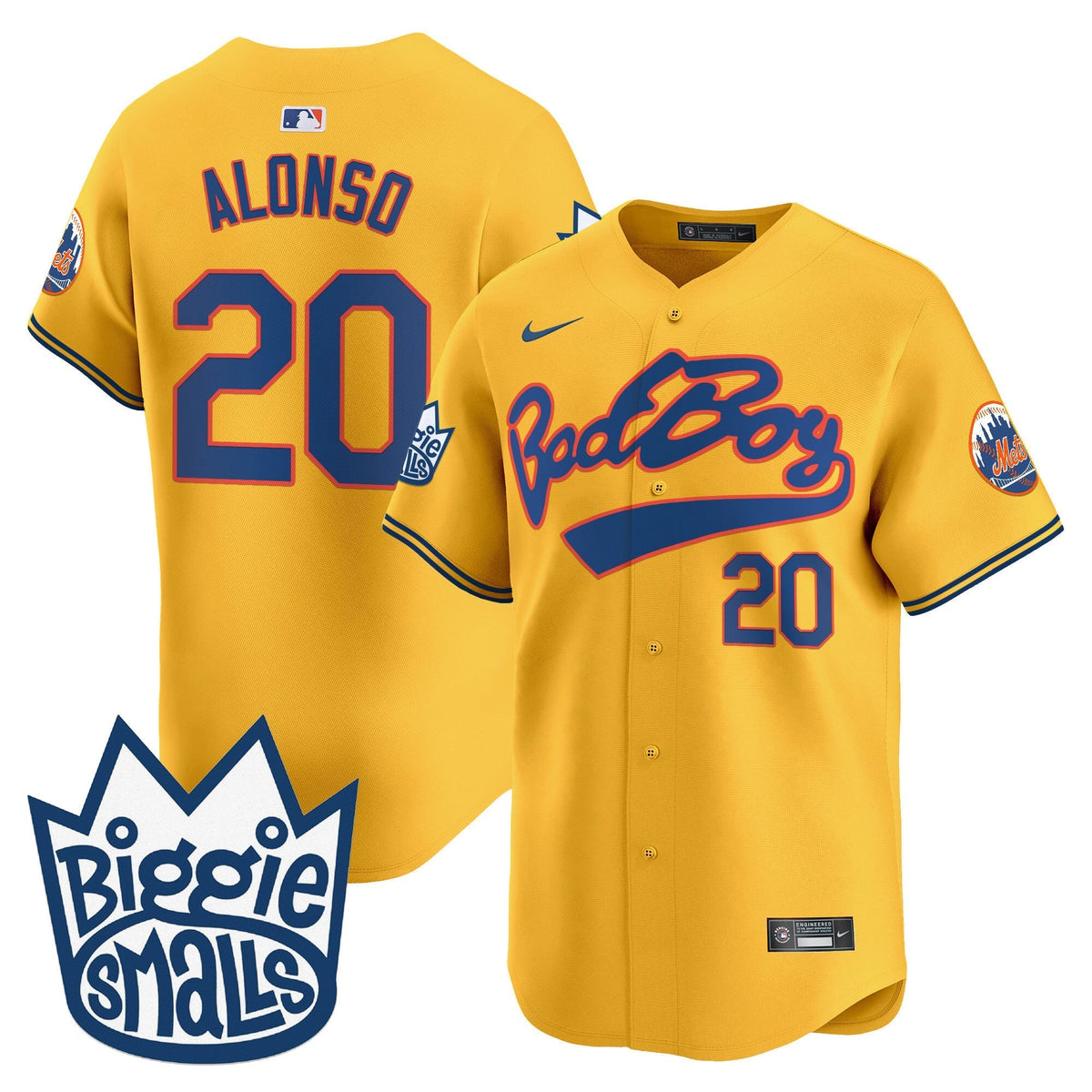 Men's Mets Biggie Smalls Vapor Premier Limited Jersey - All Stitched