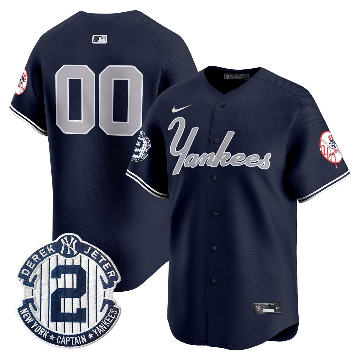 Yankees Throwback Vapor Premier Limited Custom Jersey V2 - All Stitched