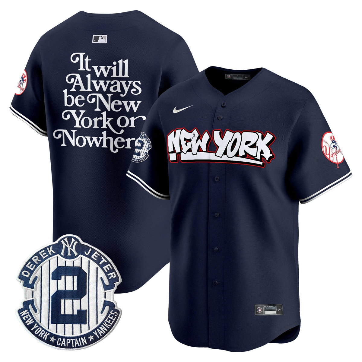 Men's New York Yankees Graffiti Vapor Premier Limited Jersey V2 - All Stitched