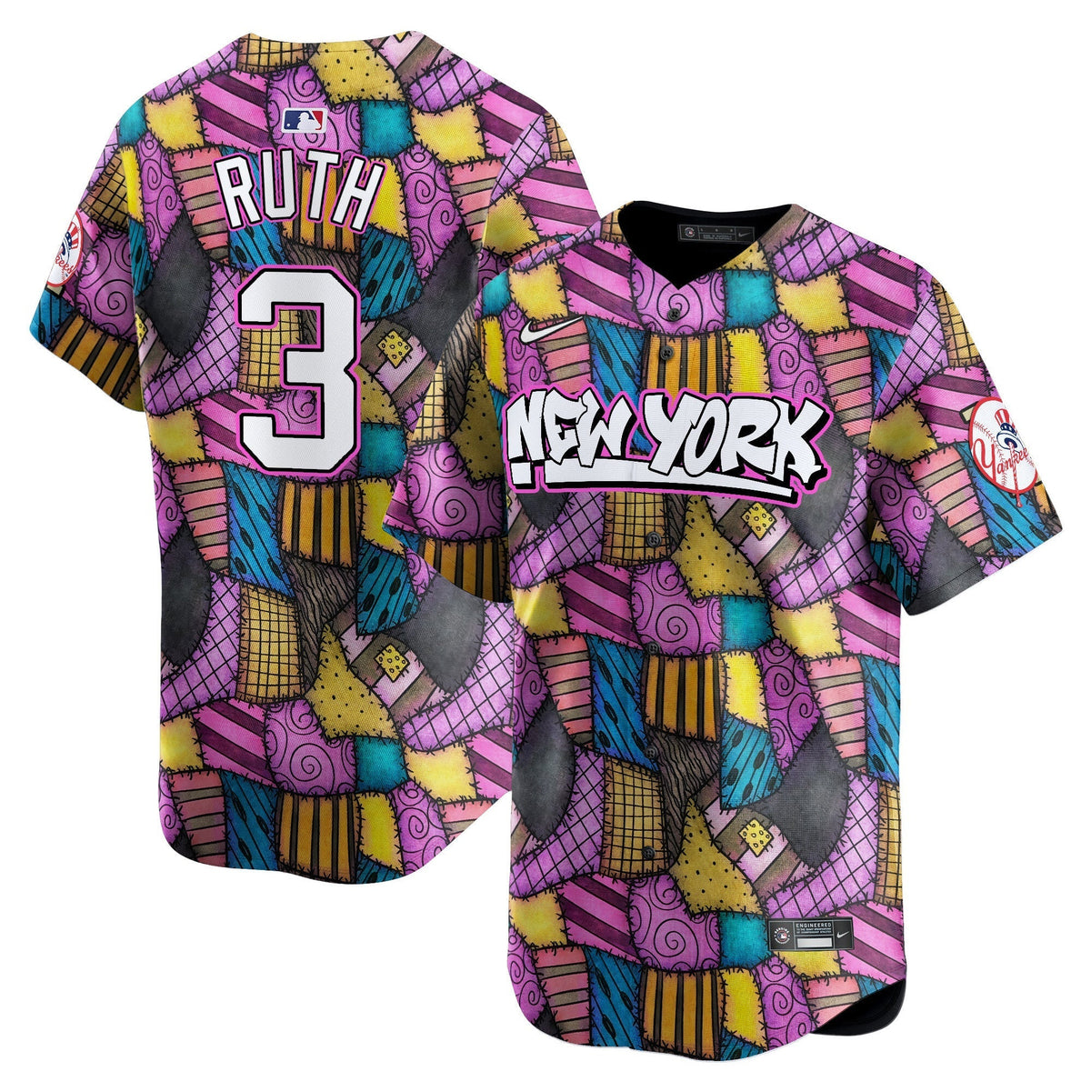 Yankees Patchwork Scraps Style Vapor Premier Limited Jersey - Printed