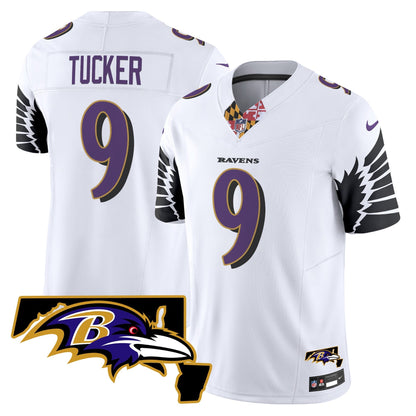 Men's Ravens Maryland Patch Vapor Limited Jersey V3 - All Stitched