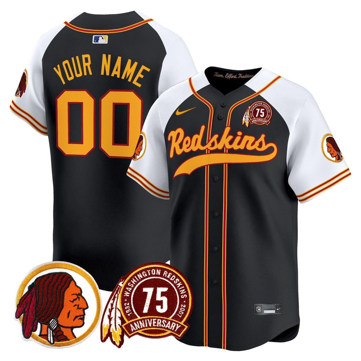 WR 75th Patch Throwback Vapor Premier Limited Custom Jersey - All Stitched