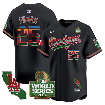 Dodgers Mexico 2024 World Series Vapor Premier Limited Jersey V2 - Stitched