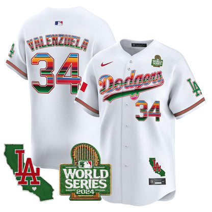 Dodgers Mexico 2024 World Series Vapor Premier Limited Jersey V2 - Stitched