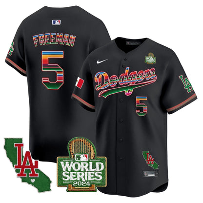 Dodgers Mexico 2024 World Series Vapor Premier Limited Jersey V2 - Stitched
