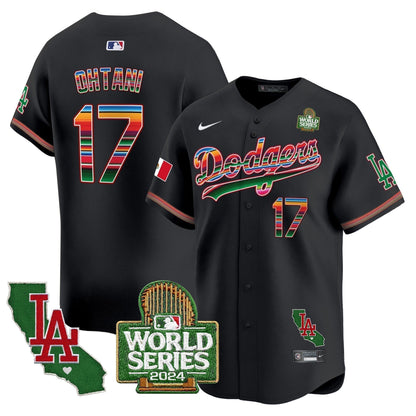 Dodgers Mexico 2024 World Series Vapor Premier Limited Jersey V2 - Stitched