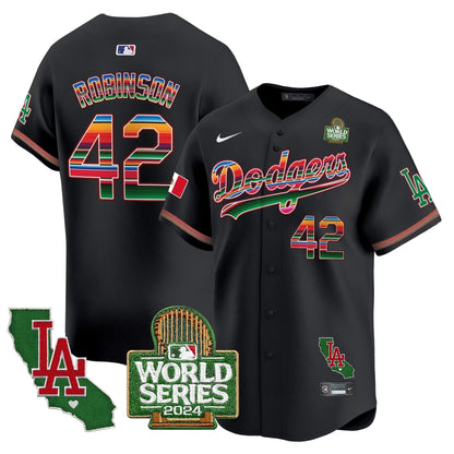 Dodgers Mexico 2024 World Series Vapor Premier Limited Jersey V2 - Stitched