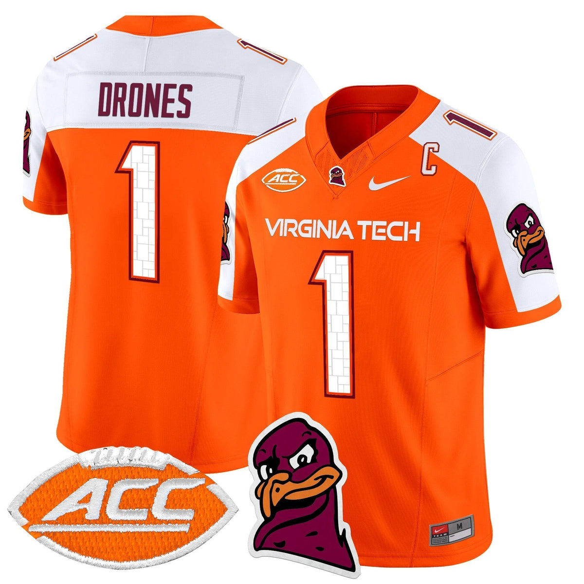 Men's Virginia Tech Hokies 2025 Vapor Limited Jersey - All Stitched