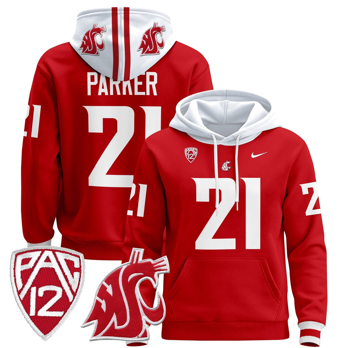 Men's Washington State Cougars 2024 Pullover Hoodie - All Stitched