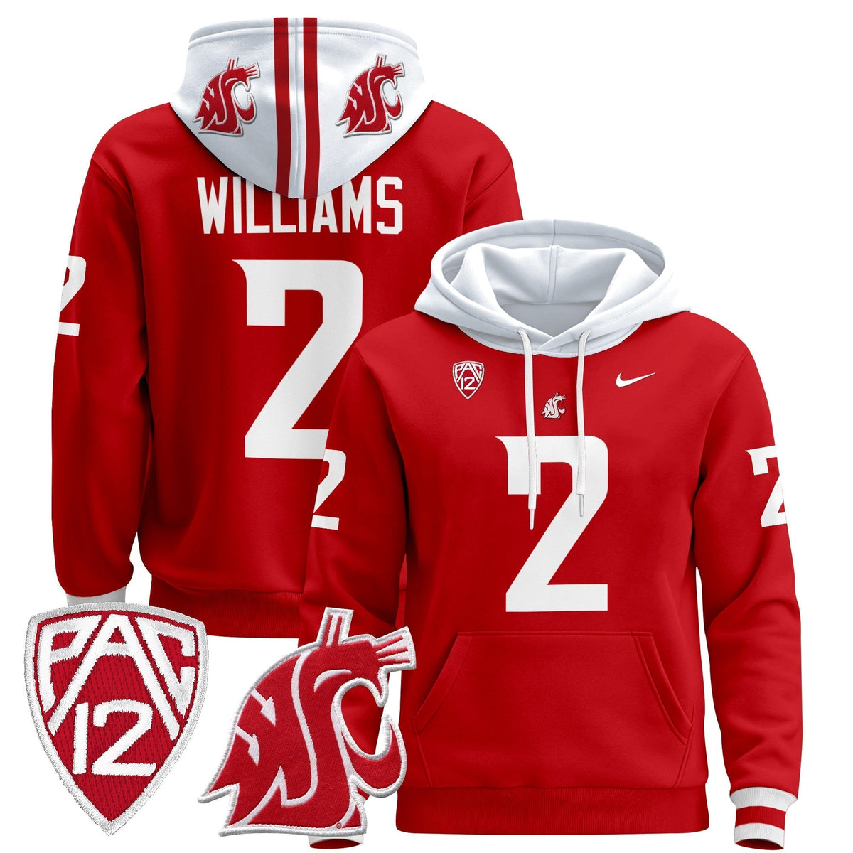 Men's Washington State Cougars 2024 Pullover Hoodie - All Stitched