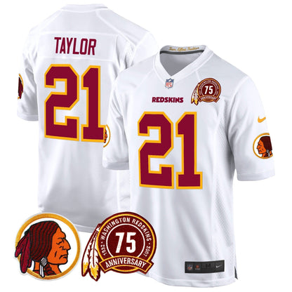 WR 75th Patch Throwback Game Jersey - Stitched