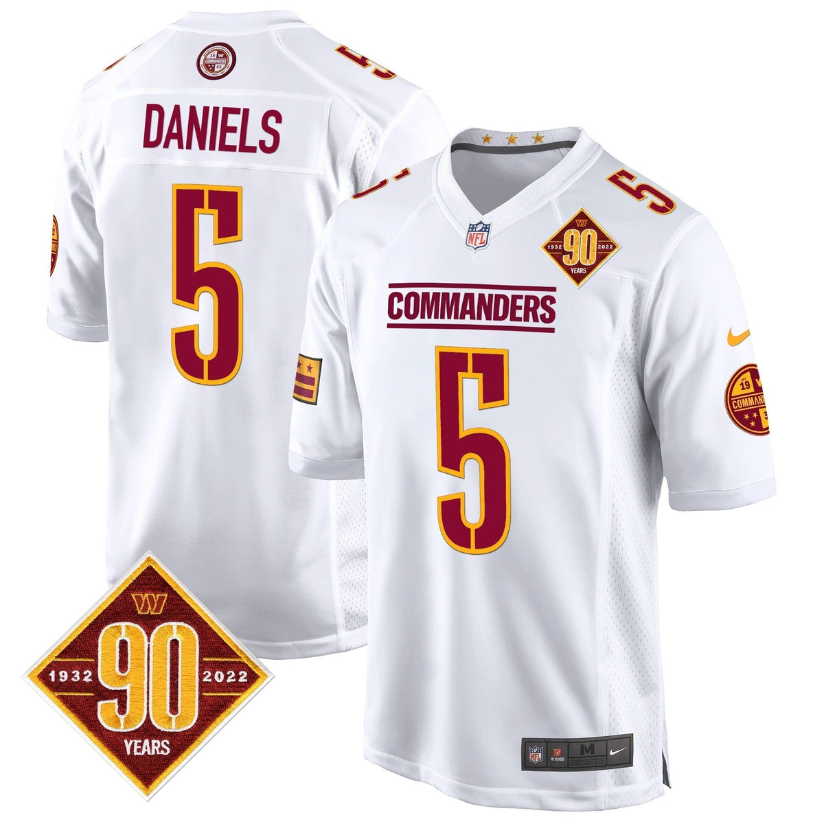 WAS 90th Anniversary Patch Game Jersey - Stitched