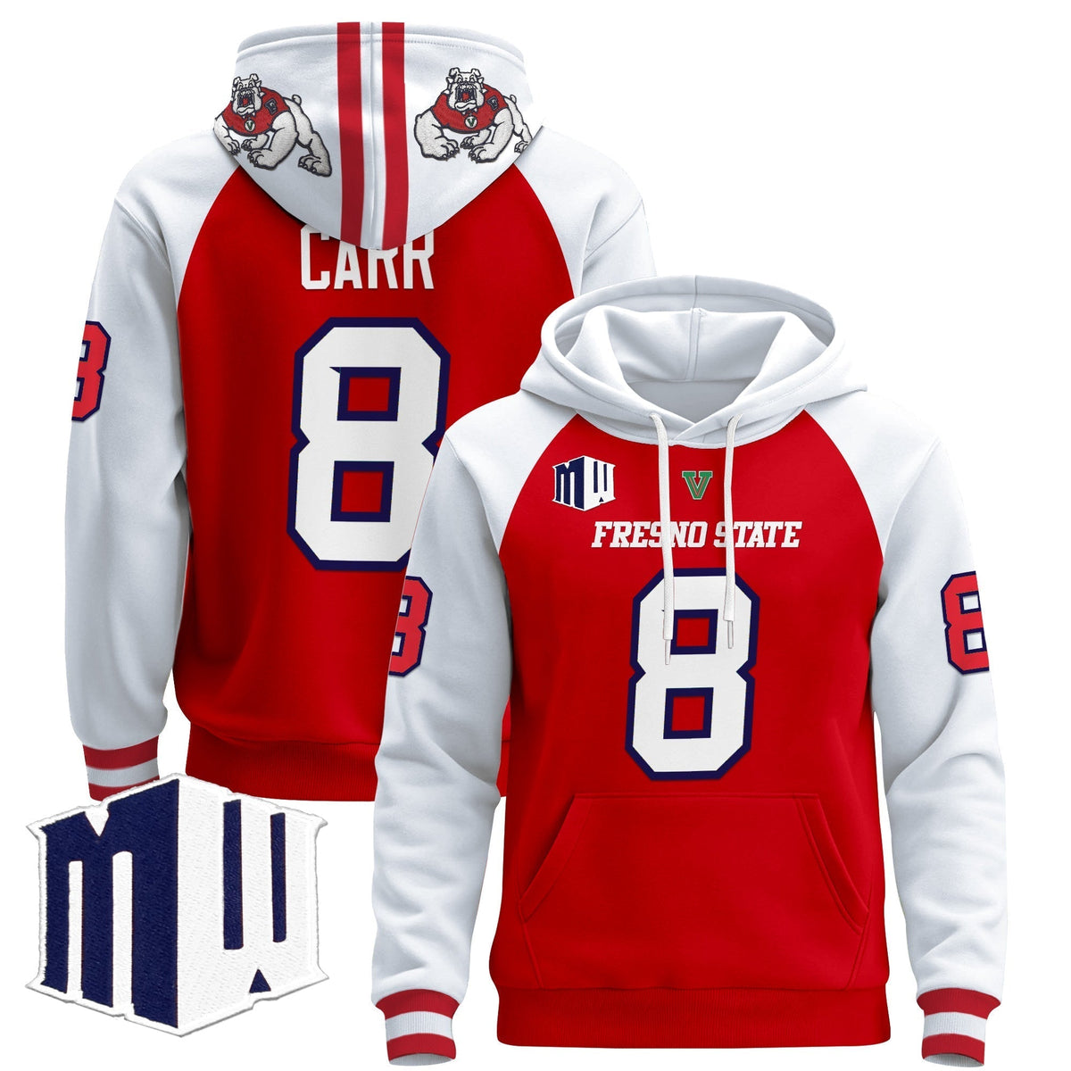 Men's Fresno State Bulldogs 2024 Pullover Hoodie - All Stitched