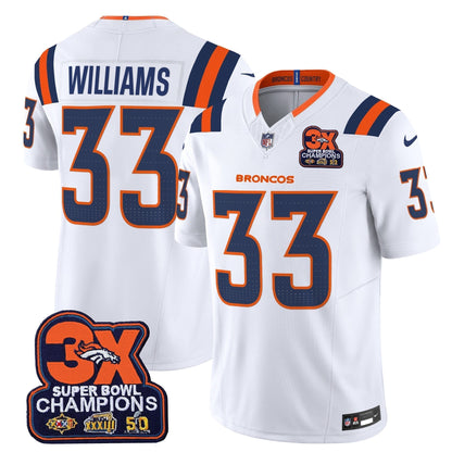 DEN 3-Time Champions Patch Vapor Limited Jersey V2 - Stitched