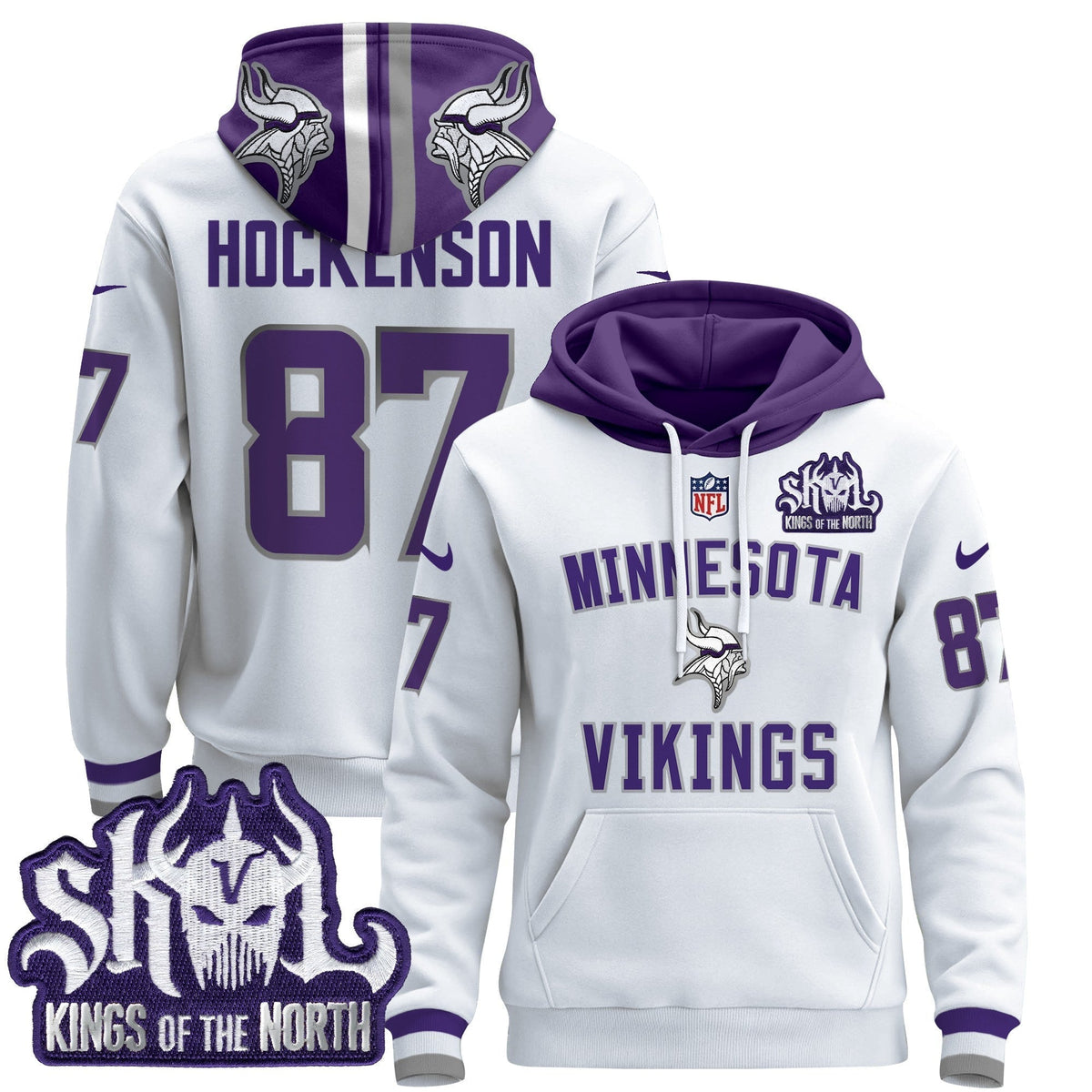 Men's Minnesota Vikings 2024 Pullover Hoodie V4 - All Stitched