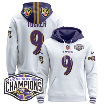 BAL 2024 AFC North Division Champions Patch Pullover Hoodie V2 - Stitched