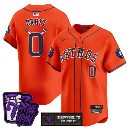 Men's Houston Astros DJ Screw Still Tippin Purple Patch Vapor Premier Limited Jersey - All Stitched