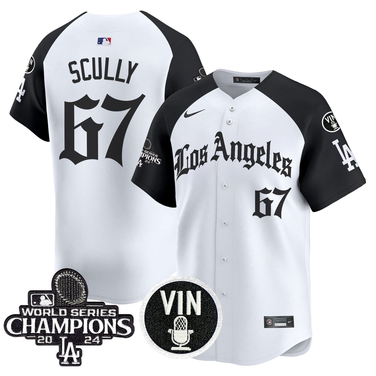 Men's Dodgers 2025 LA Gothic Style Vapor Premier Limited Jersey - All Stitched
