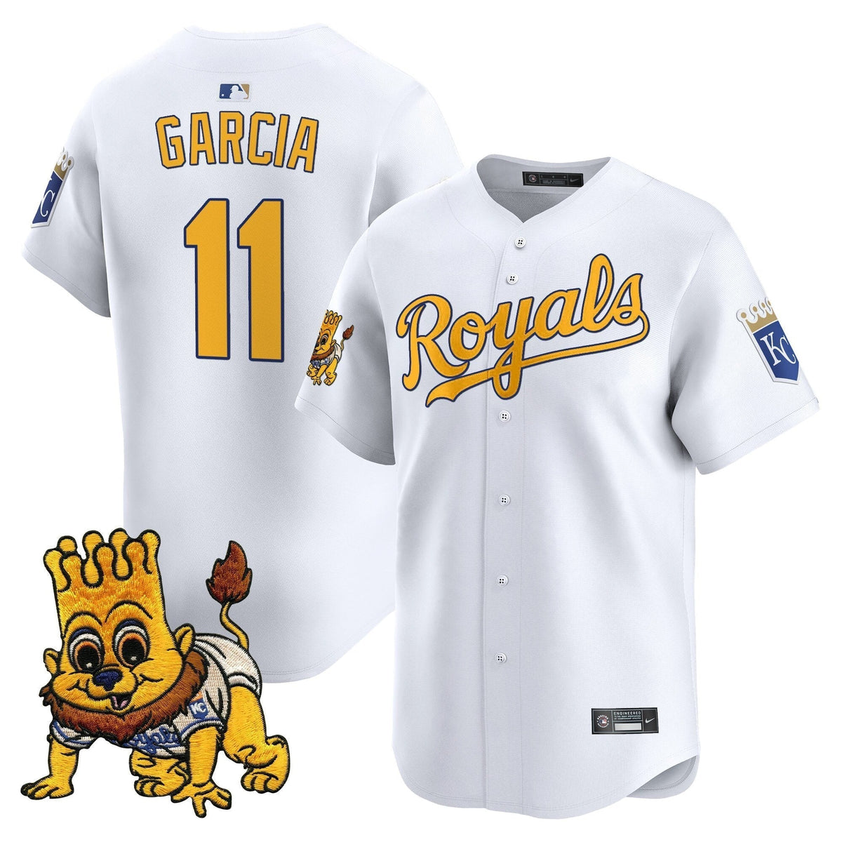 Men's Kansas City Royals Sluggerrr Patch Vapor Premier Limited Jersey - All Stitched