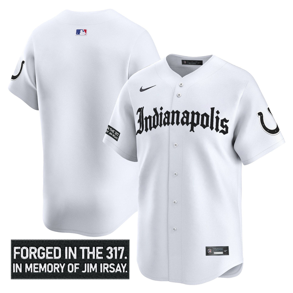 Men's Indianapolis Colts 'Jim Irsay Tribute' Vapor Baseball Jersey - All Stitched