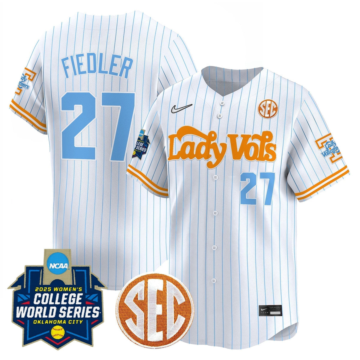 Men's Size - Tennessee Volunteers Softball 2025 World Series (WCWS) Vapor Premier Limited Jersey - All Stitched