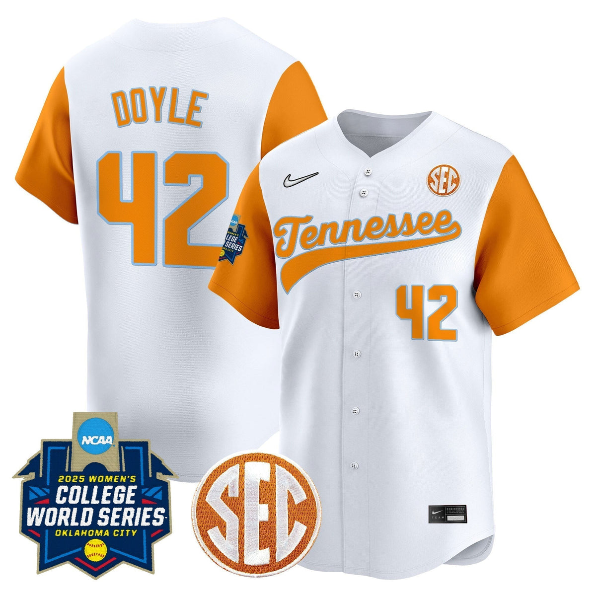 Men's Size - Tennessee Volunteers Softball 2025 World Series (WCWS) Vapor Premier Limited Jersey - All Stitched