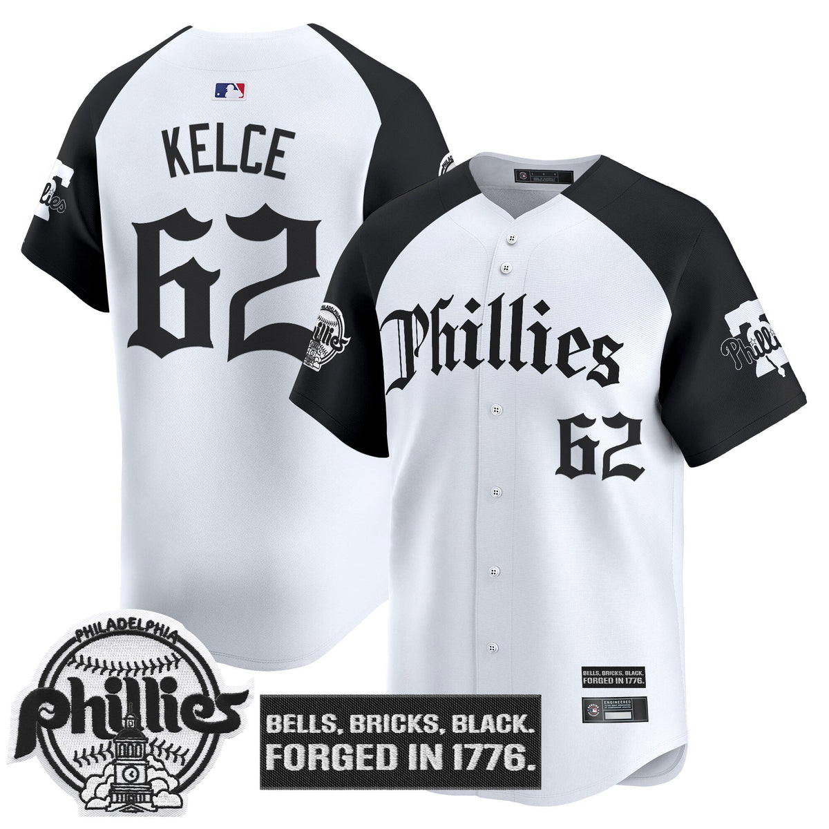 Men's Philadelphia Phillies 'Gothic Liberty Edition' Vapor Premier Limited Jersey - All Stitched