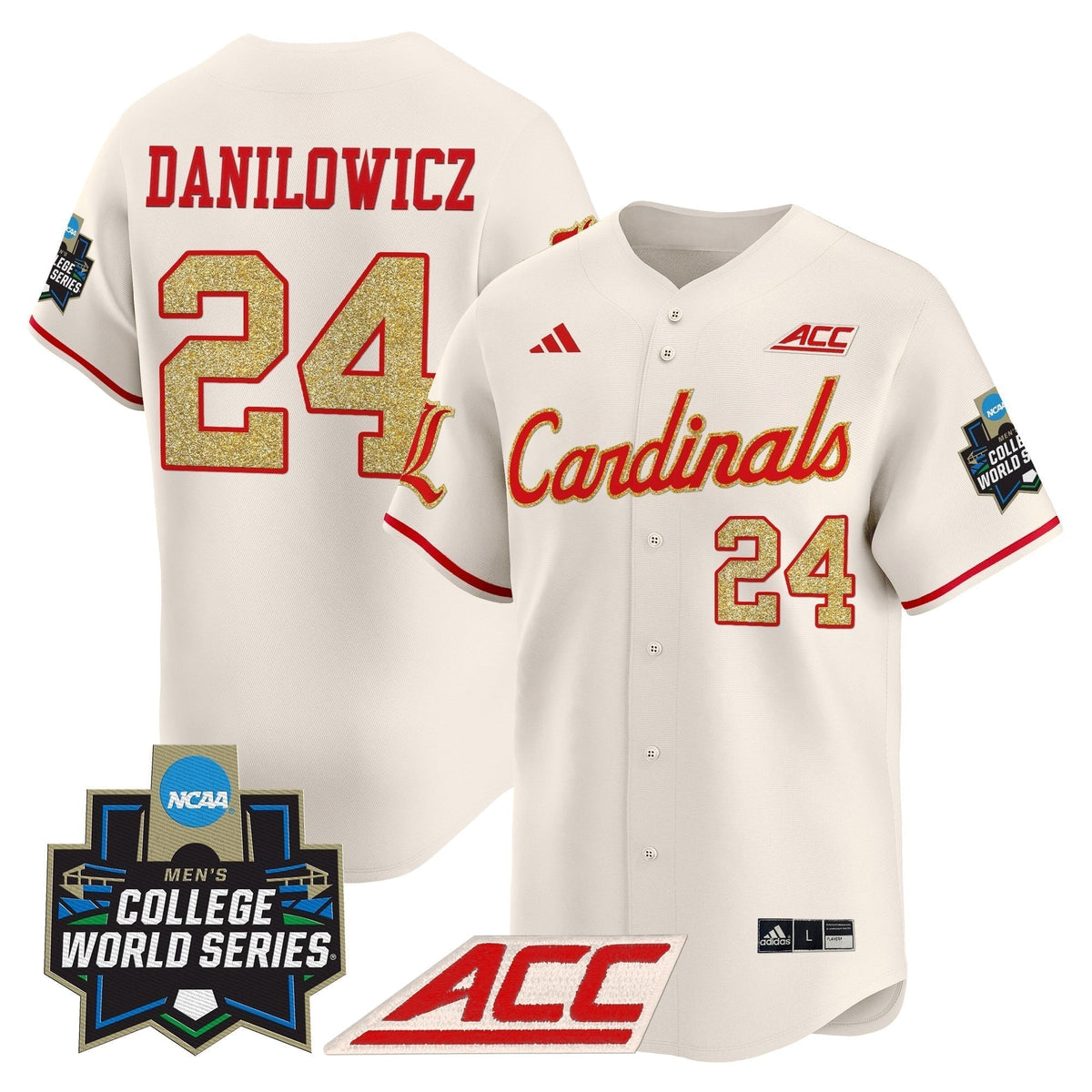 Men's Louisville Cardinals 2025 World Series Vapor Premier Limited Jersey - All Stitched