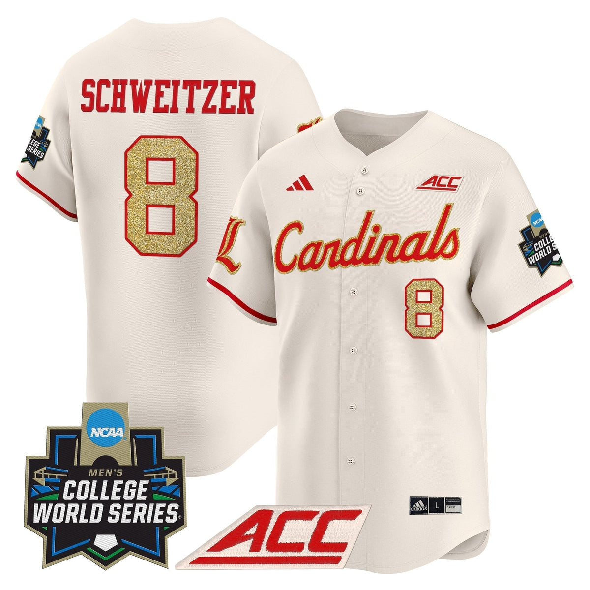 Men's Louisville Cardinals 2025 World Series Vapor Premier Limited Jersey - All Stitched