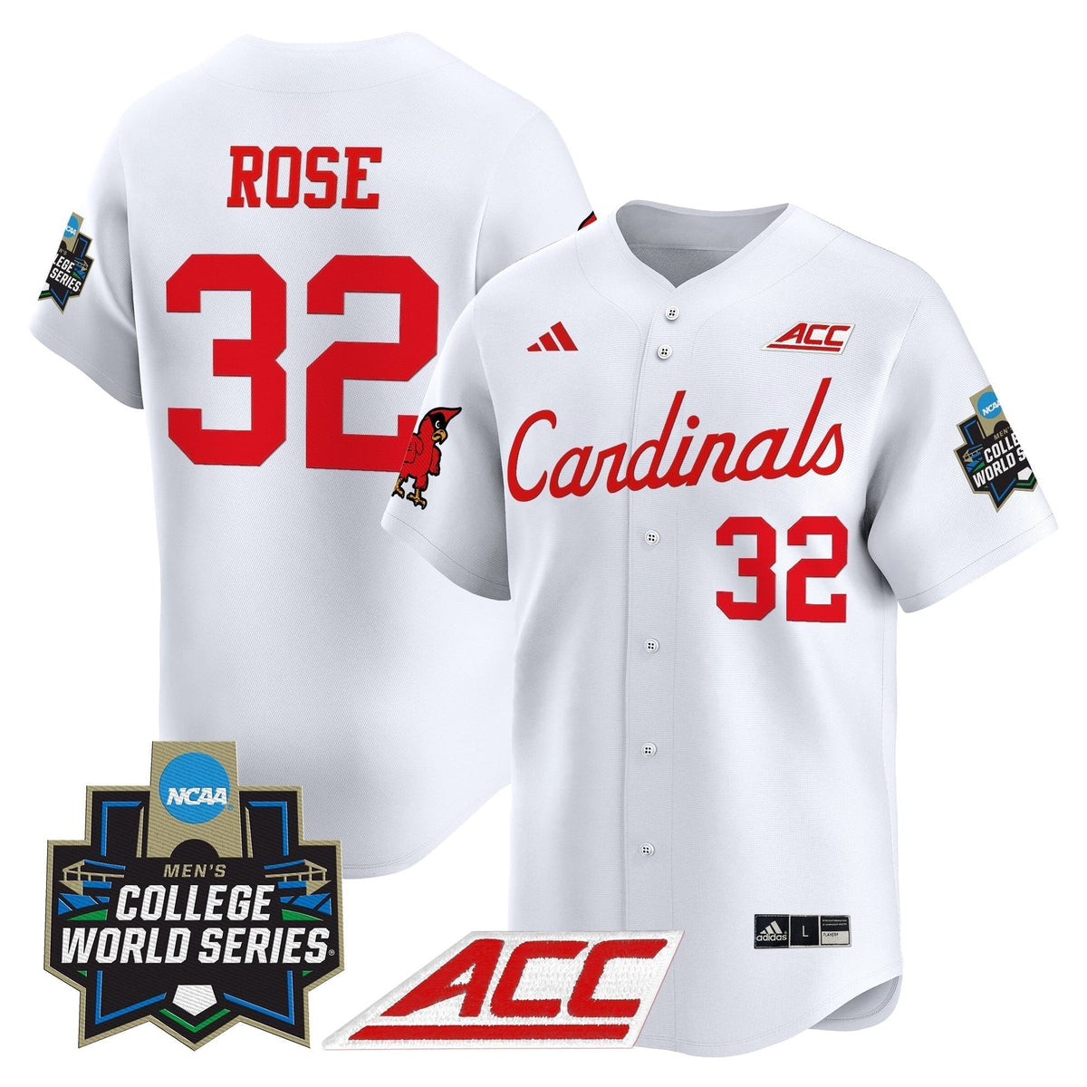 Men's Louisville Cardinals 2025 World Series Vapor Premier Limited Jersey - All Stitched