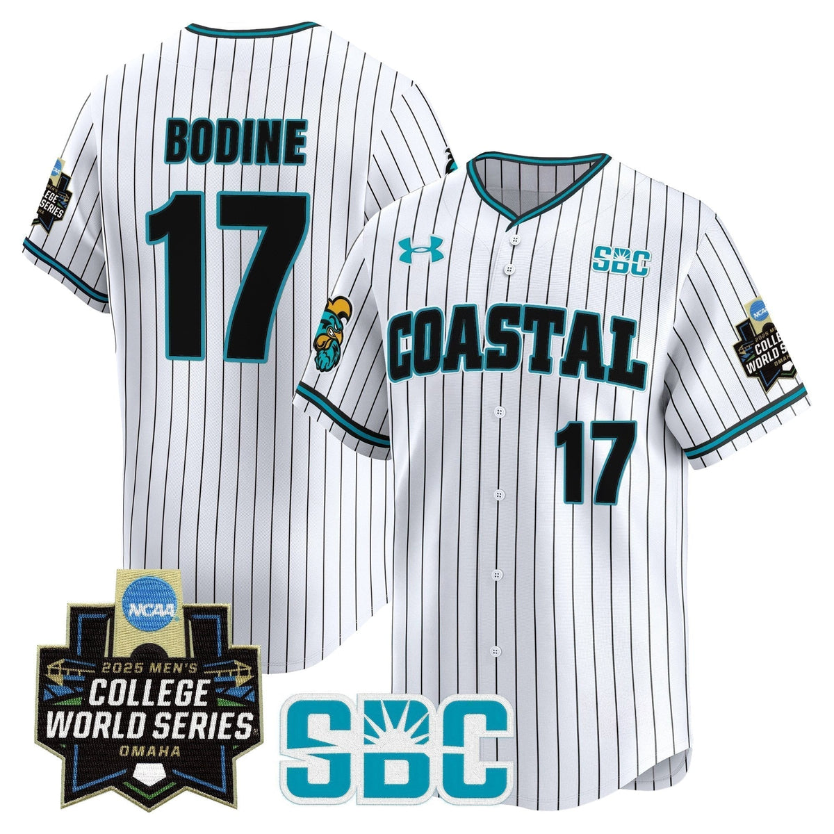 Men's Coastal Carolina Chanticleers 2025 World Series Vapor Premier Limited Jersey - All Stitched