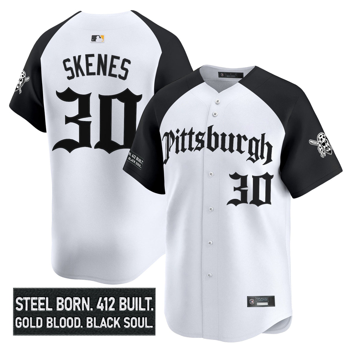 Men's Pittsburgh Pirates 'Gothic Steel City Edition' Vapor Premier Limited Jersey - All Stitched