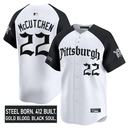Men's Pittsburgh Pirates 'Gothic Steel City Edition' Vapor Premier Limited Jersey - All Stitched