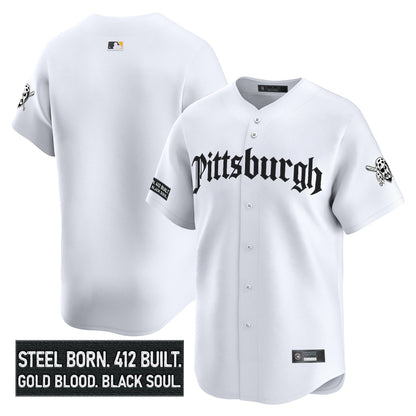 Men's Pittsburgh Pirates 'Gothic Steel City Edition' Vapor Premier Limited Jersey - All Stitched