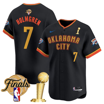 Men's Oklahoma City Thunder 2025 Champions Vapor Baseball Jersey - All Stitched
