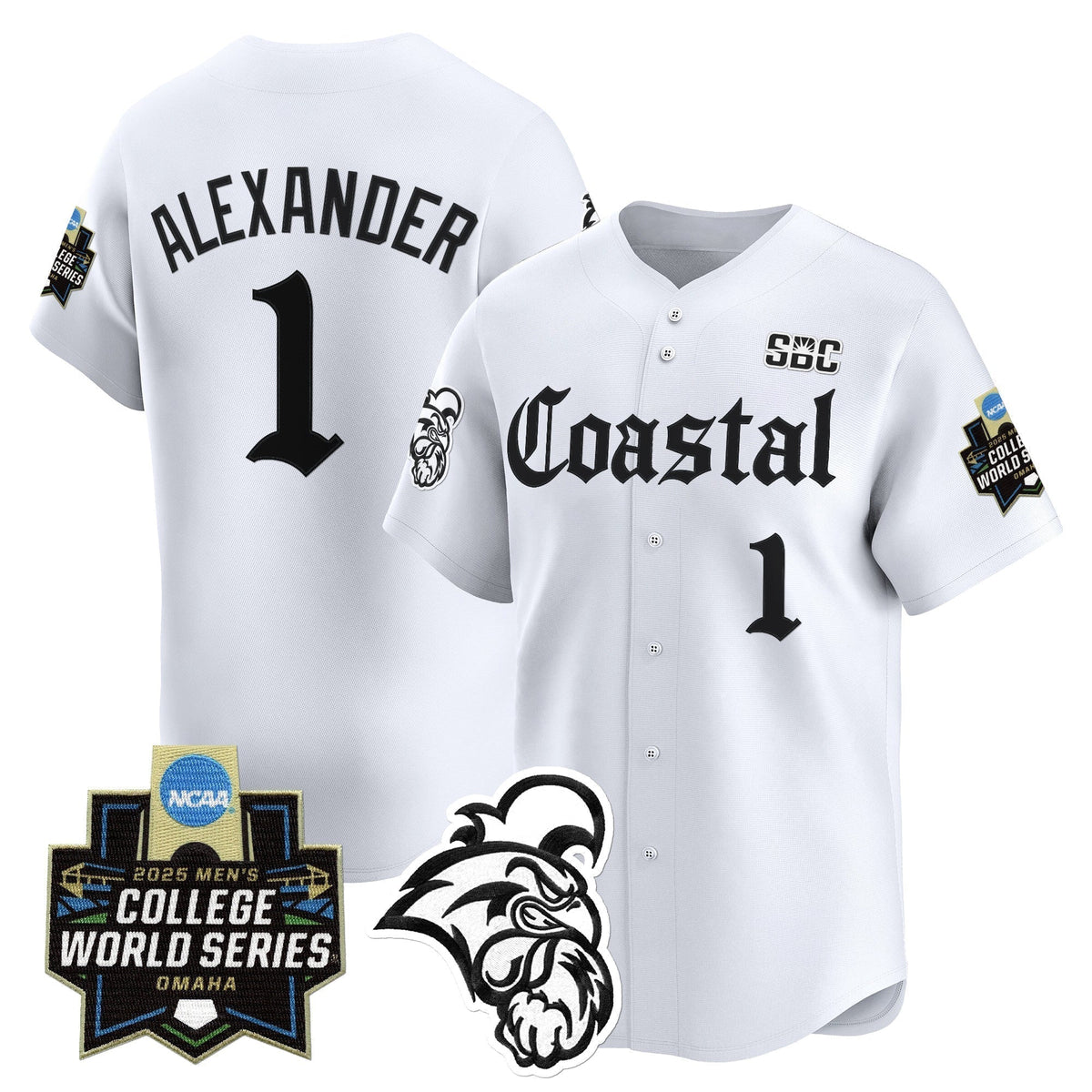 Men's Coastal Carolina Chanticleers 2025 World Series 'Gothic Coastline Edition' Vapor Premier Limited Jersey - All Stitched
