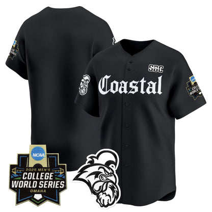 Men's Coastal Carolina Chanticleers 2025 World Series 'Gothic Coastline Edition' Vapor Premier Limited Jersey - All Stitched