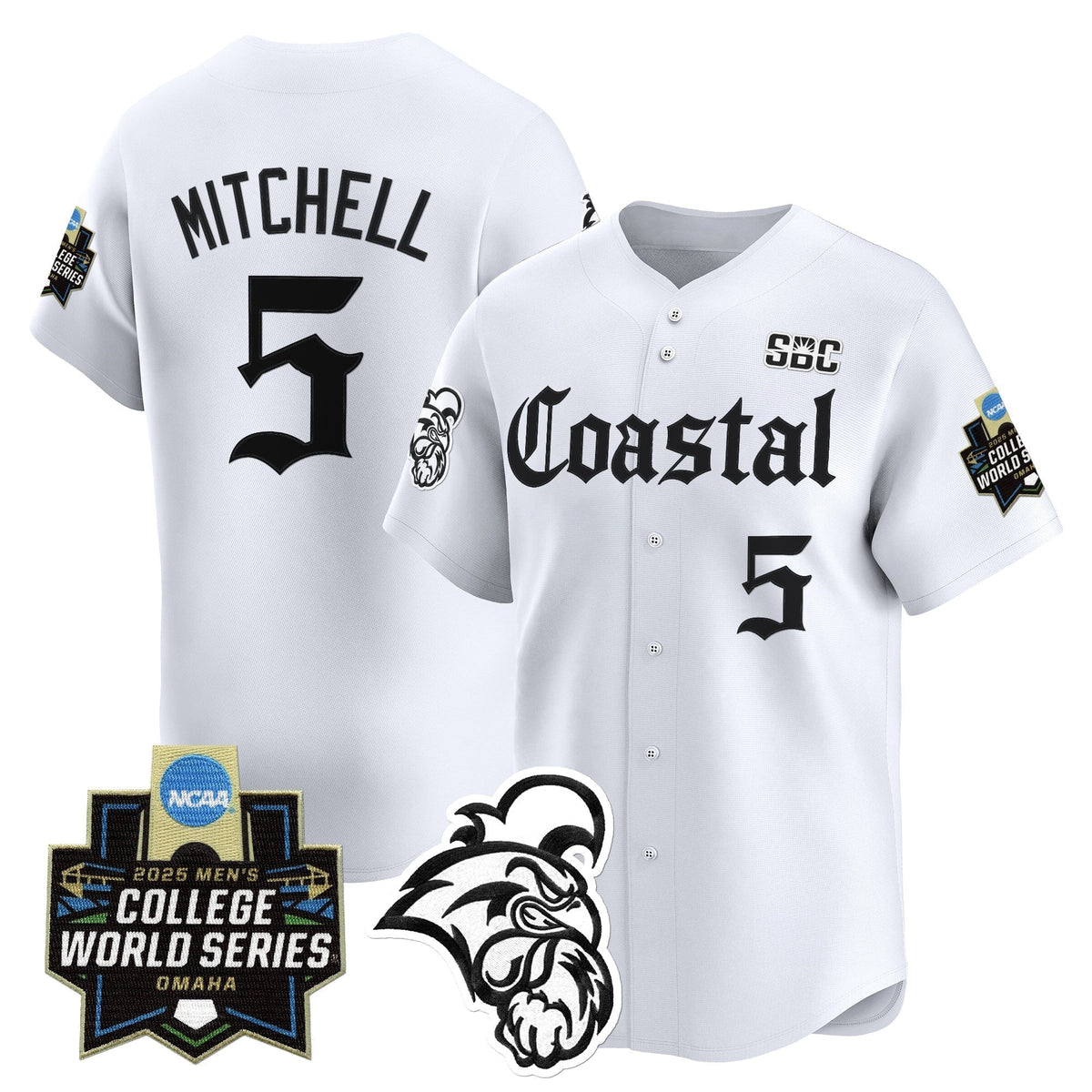 Men's Coastal Carolina Chanticleers 2025 World Series 'Gothic Coastline Edition' Vapor Premier Limited Jersey - All Stitched