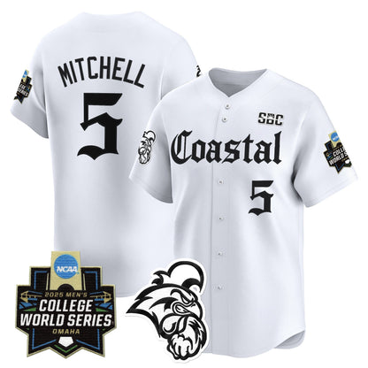Men's Coastal Carolina Chanticleers 2025 World Series 'Gothic Coastline Edition' Vapor Premier Limited Jersey - All Stitched