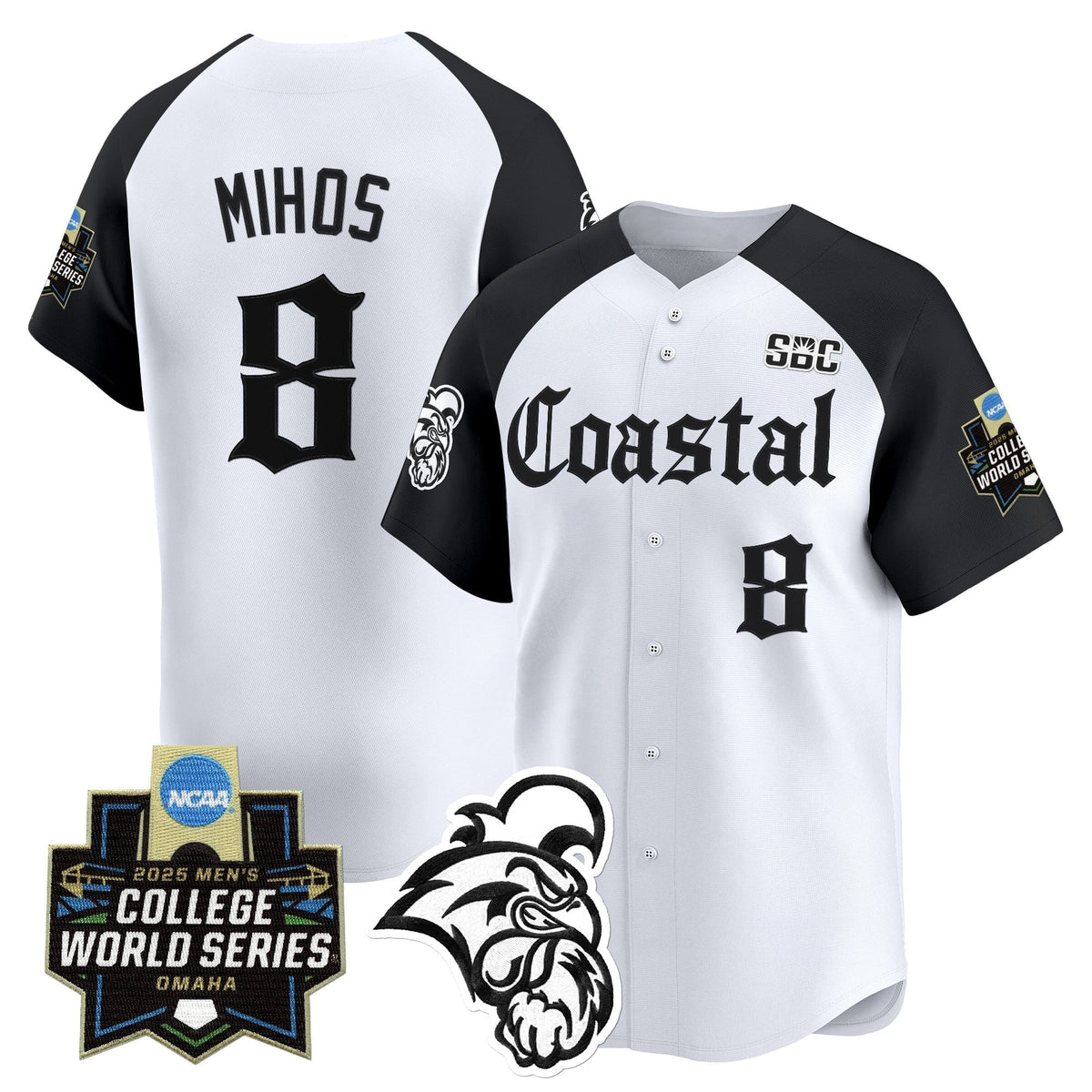 Men's Coastal Carolina Chanticleers 2025 World Series 'Gothic Coastline Edition' Vapor Premier Limited Jersey - All Stitched
