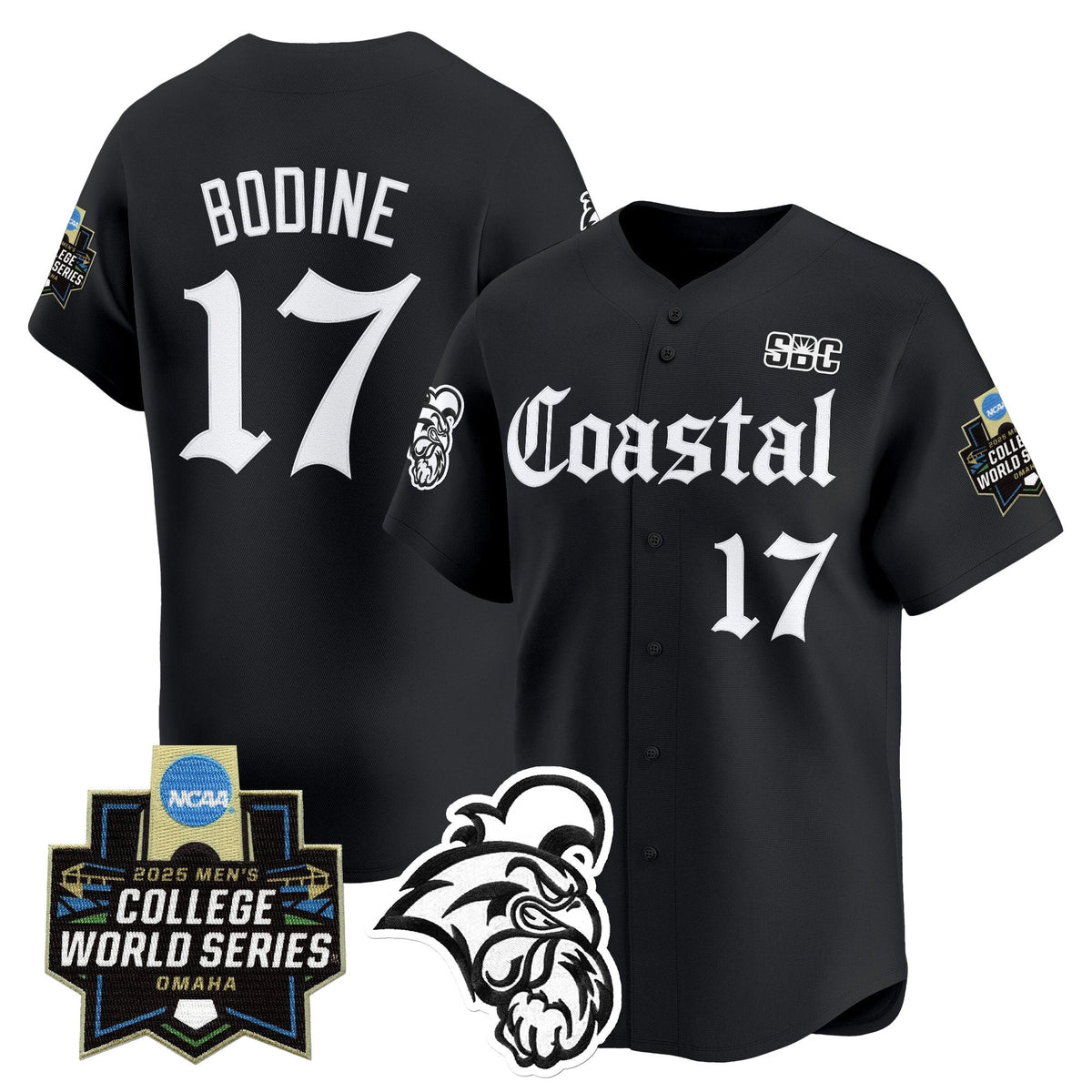 Men's Coastal Carolina Chanticleers 2025 World Series 'Gothic Coastline Edition' Vapor Premier Limited Jersey - All Stitched