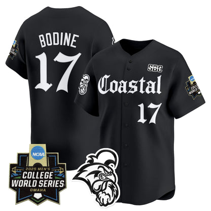 Men's Coastal Carolina Chanticleers 2025 World Series 'Gothic Coastline Edition' Vapor Premier Limited Jersey - All Stitched
