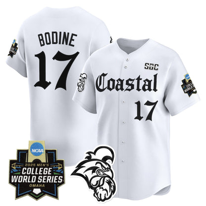 Men's Coastal Carolina Chanticleers 2025 World Series 'Gothic Coastline Edition' Vapor Premier Limited Jersey - All Stitched