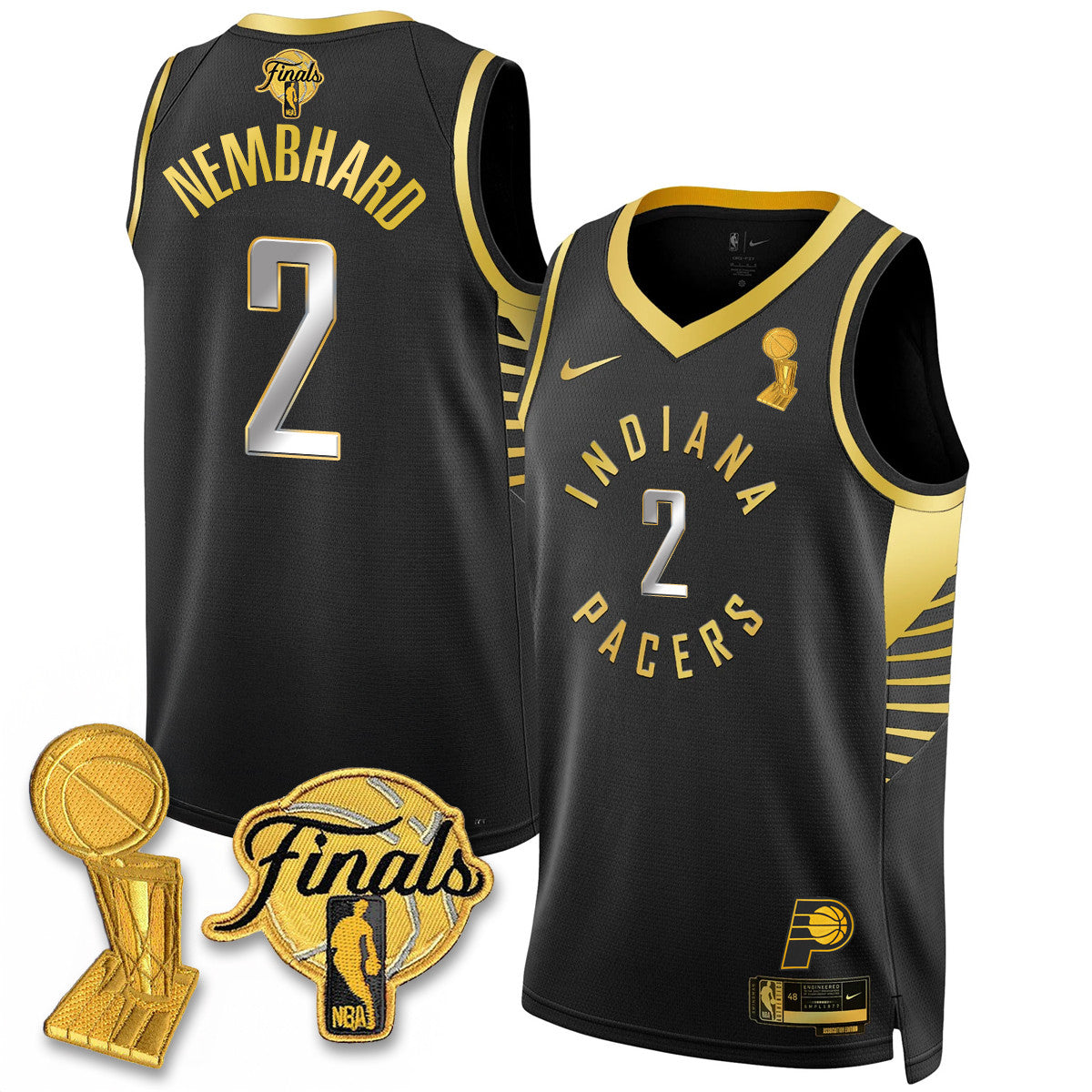 Men's Indiana Pacers Swingman Jersey - Final + Trophy Patch - All Stitched