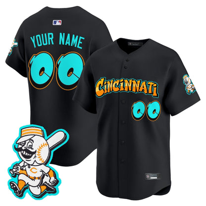 Cincinnati Reds 'Graffiti Queen City Edition' Vapor Premier Limited Custom Jersey - All Stitched