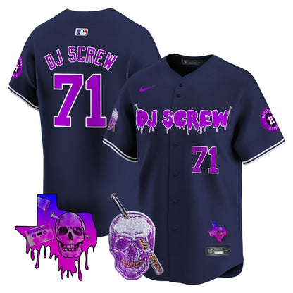 Men's Astros DJ Screw Vapor Premier Limited Jersey - All Stitched