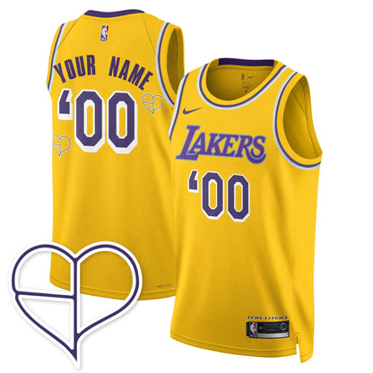 Custom Los Angeles Lakers BLΛƆKPIИK 2025 Limited Jersey - All Stitched